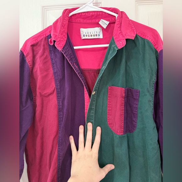 Colorblock Button-Up Shirt - Picture 4 of 6